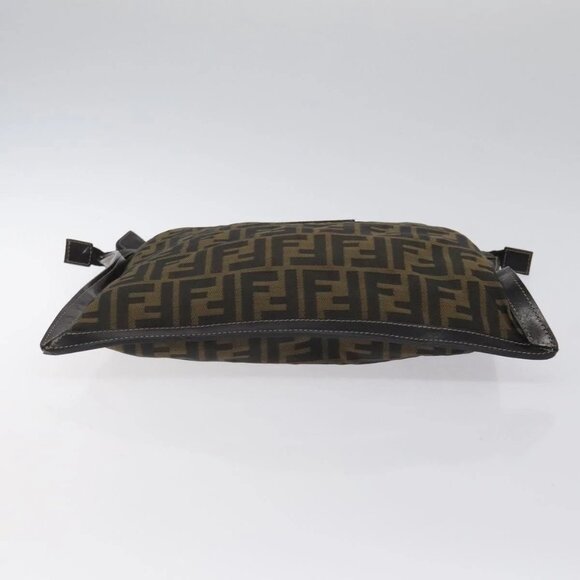 FENDI Zucca Canvas Pouch Black Brown Auth ep9276 - Picture 6 of 15